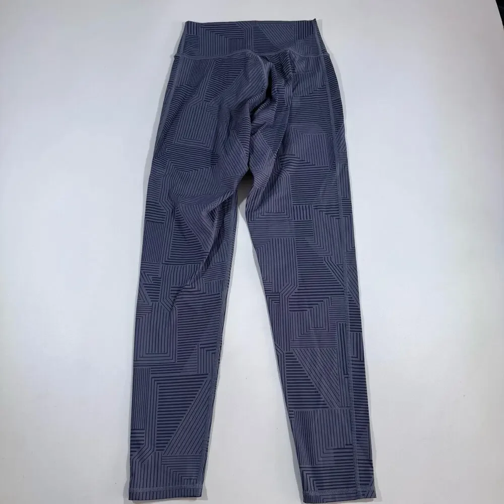 Gymshark Women’s High-Waisted Leggings Size Small Gray/blue Geometric Activewear